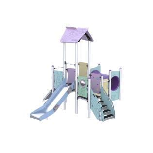Spielset mit Rutsche, Brücke und Kletterelementen