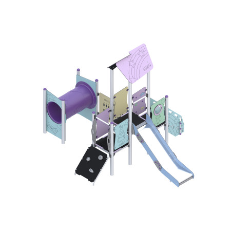 Spielset mit Rutsche, Brücke und Kletterelementen