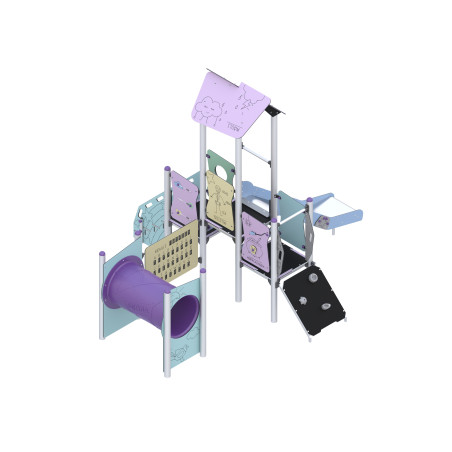 Spielset mit Rutsche, Brücke und Kletterelementen