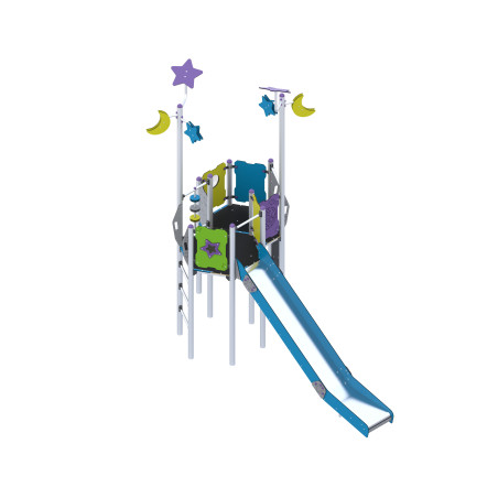 Spielset mit Rutschen, Kletterelementen