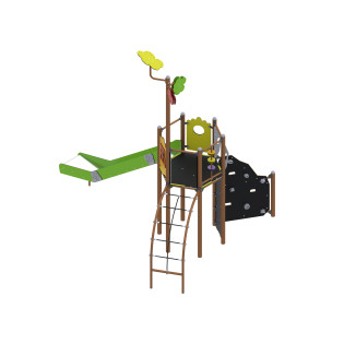 Spielset mit Rutsche und Kletterelementen