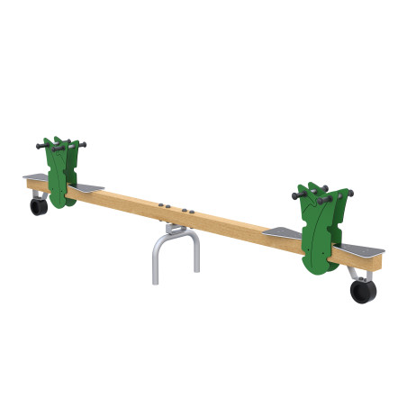Four-person wooden seesaw leaf