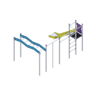 Play set with slide and climbing elements 2