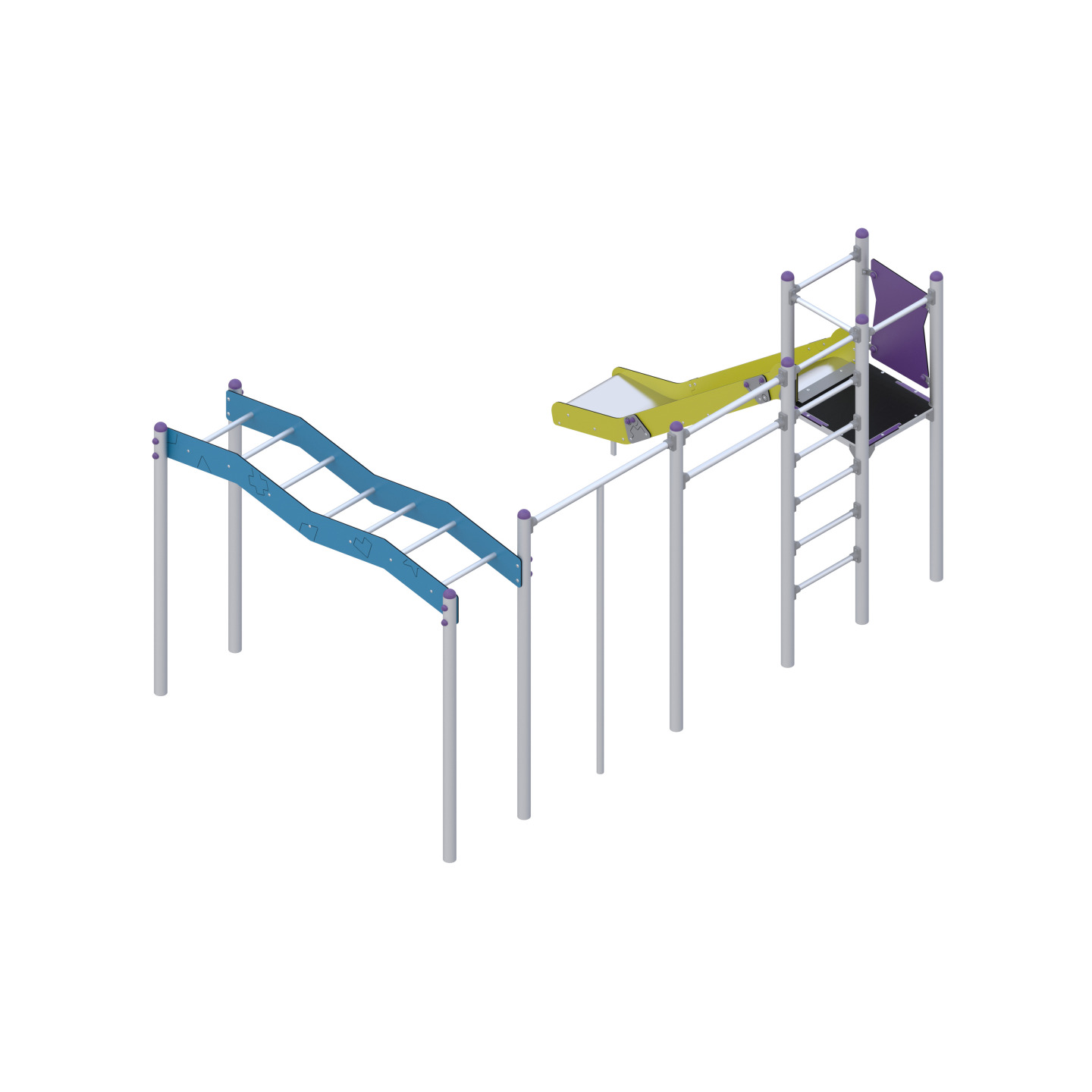 Spielset mit Rutsche und Kletterelementen
