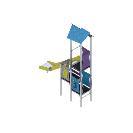 Play set with slide and steps