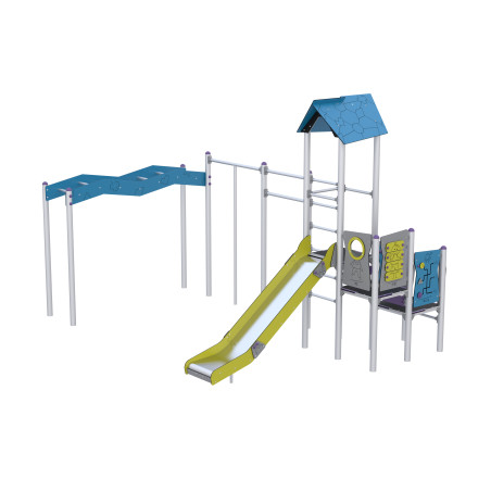 Play set with climbing elements