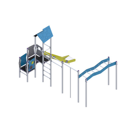 Play set with climbing elements