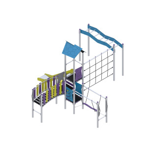 Spielset mit Rutsche, Brücke und Kletterelementen 2