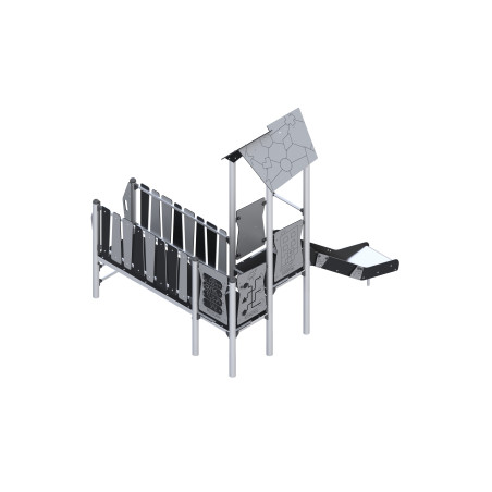 Žaidimų rinkinys su čiuožykla ir tiltu