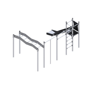 Žaidimų rinkinys su čiuožykla ir laipiojimo elementais 2
