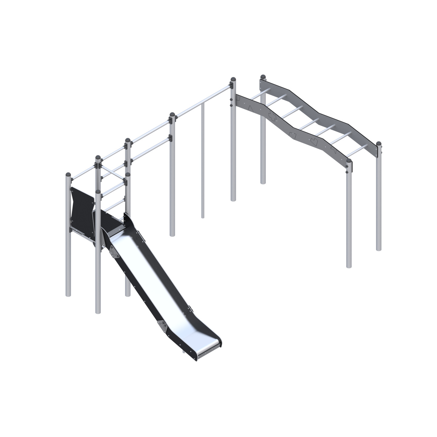 Žaidimų rinkinys su čiuožykla ir laipiojimo elementais
