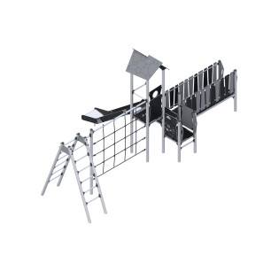 Spielset mit Rutsche, Brücke und Kletterelementen 2