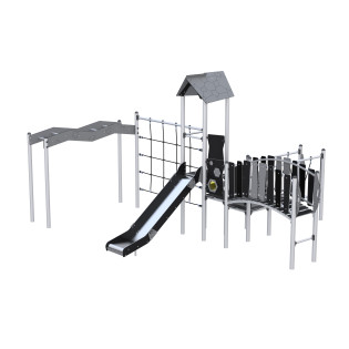 Spielset mit Rutsche, Brücke und Kletterelementen