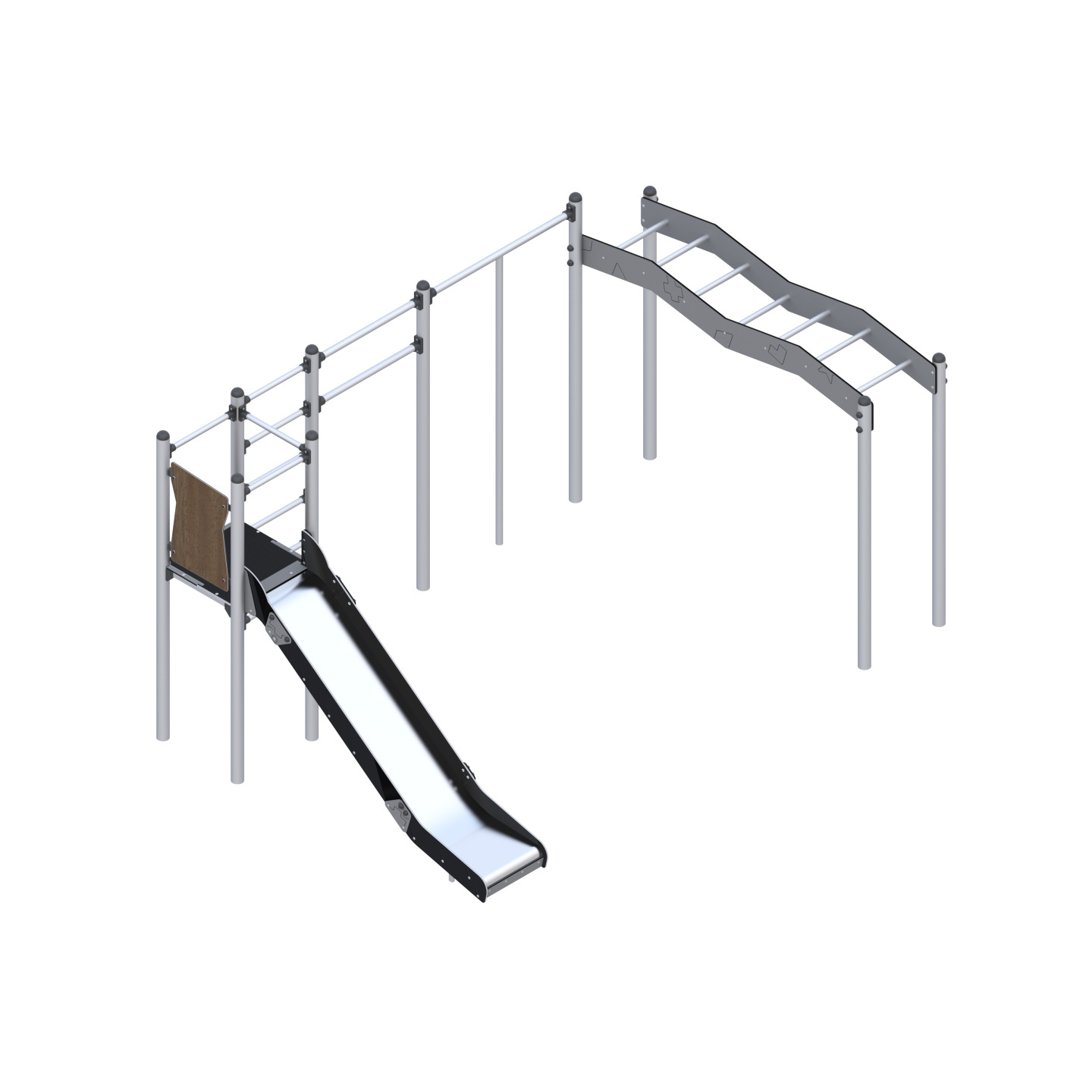 Spielset mit Rutsche und Kletterelementen