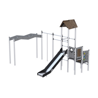 Play set with climbing elements