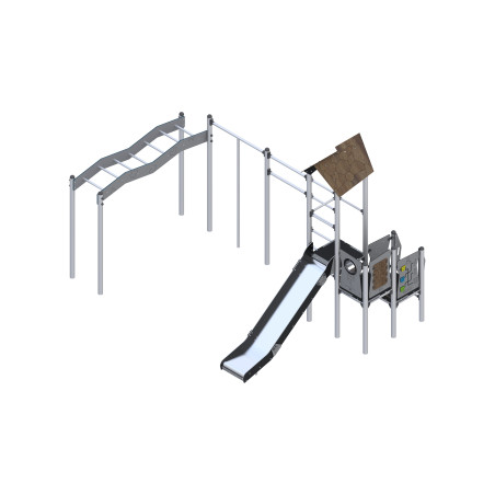 Play set with climbing elements