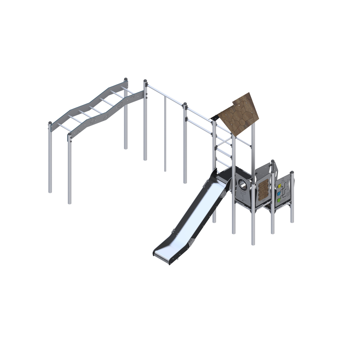 Zestaw zabawowy z elementami wspinaczkowymi