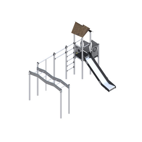 Play set with climbing elements