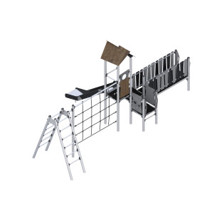 Spielset mit Rutsche, Brücke und Kletterelementen 2