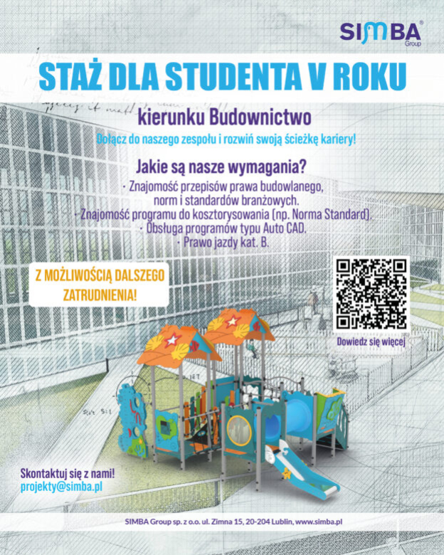 Staż dla studenta V roku kierunku budownictwa!